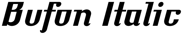 Bufon Italic Font