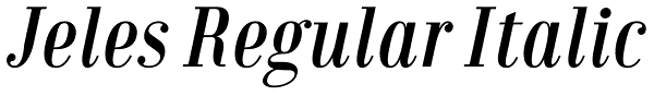 Jeles Regular Italic Font