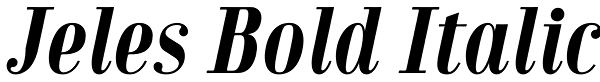 Jeles Bold Italic Font