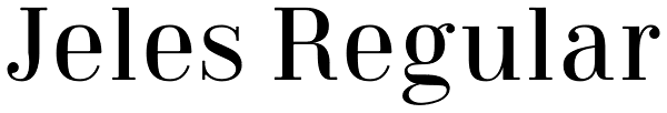 Jeles Regular Font