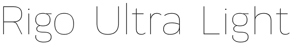 Rigo Ultra Light Font