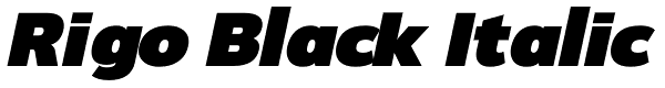 Rigo Black Italic Font