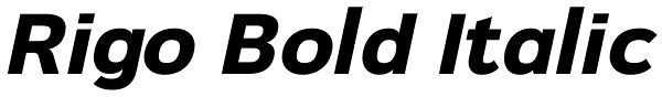 Rigo Bold Italic Font