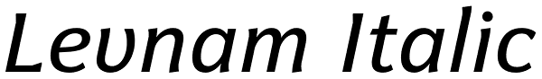 Levnam Italic Font