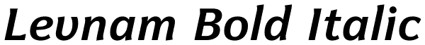 Levnam Bold Italic Font