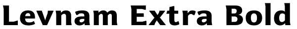 Levnam Extra Bold Font