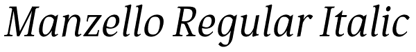 Manzello Regular Italic Font