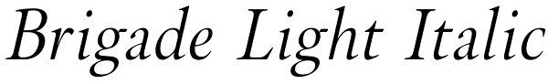 Brigade Light Italic Font