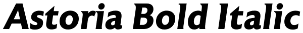 Astoria Bold Italic Font