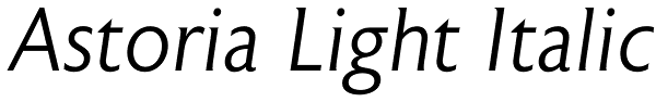 Astoria Light Italic Font