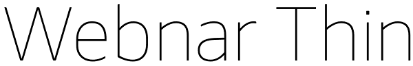 Webnar Thin Font