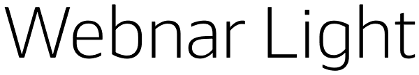 Webnar Light Font