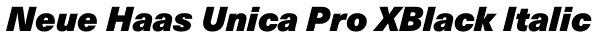 Neue Haas Unica Pro XBlack Italic Font