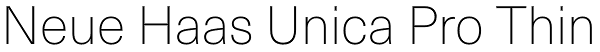 Neue Haas Unica Pro Thin Font
