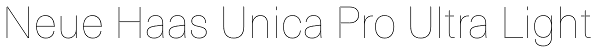 Neue Haas Unica Pro Ultra Light Font