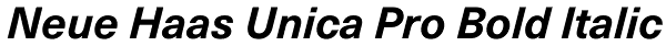 Neue Haas Unica Pro Bold Italic Font