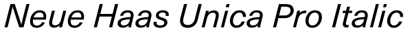 Neue Haas Unica Pro Italic Font