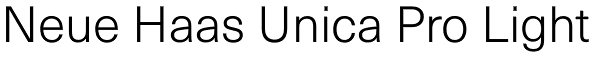 Neue Haas Unica Pro Light Font