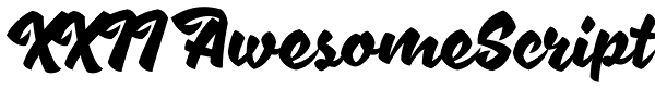 XXII AwesomeScript Font