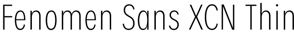 Fenomen Sans XCN Thin Font