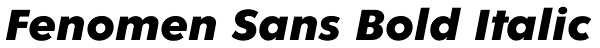 Fenomen Sans Bold Italic Font