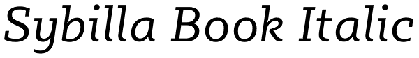 Sybilla Book Italic Font