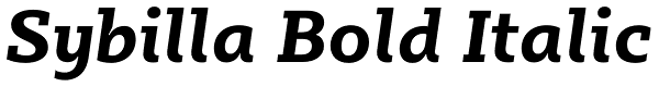 Sybilla Bold Italic Font