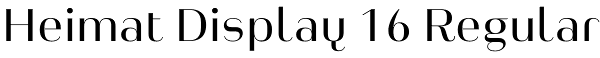 Heimat Display 16 Regular Font