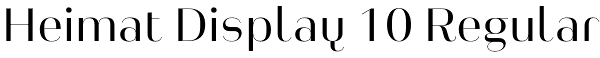 Heimat Display 10 Regular Font