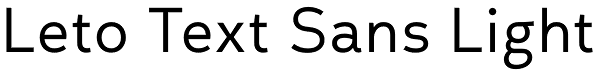 Leto Text Sans Light Font