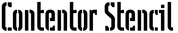 Contentor Stencil Font