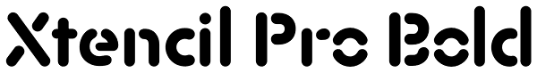 Xtencil Pro Bold Font