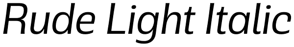 Rude Light Italic Font