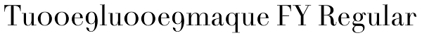 Tu00e9lu00e9maque FY Regular Font