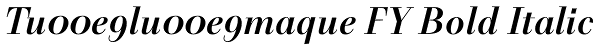 Tu00e9lu00e9maque FY Bold Italic Font