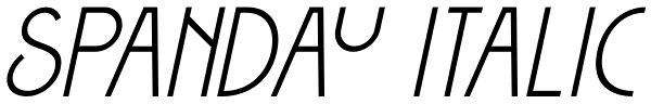 Spandau Italic Font
