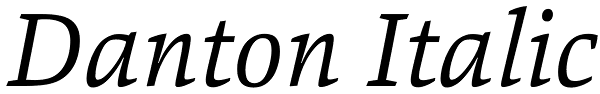 Danton Italic Font