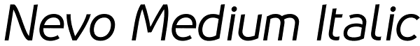 Nevo Medium Italic Font