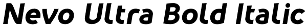 Nevo Ultra Bold Italic Font