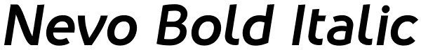 Nevo Bold Italic Font