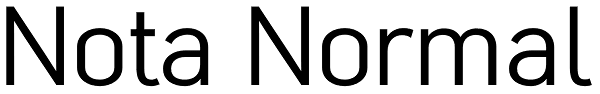 Nota Normal Font