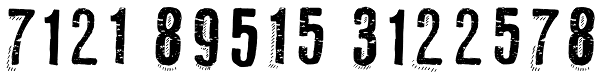 Ruba Style Numbers Font