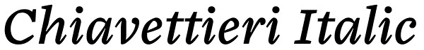 Chiavettieri Italic Font