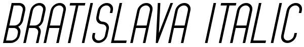 Bratislava Italic Font