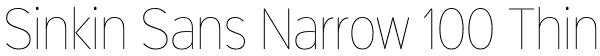 Sinkin Sans Narrow 100 Thin Font