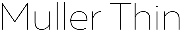 Muller Thin Font