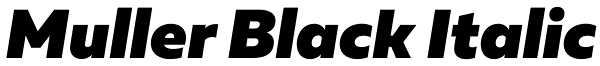 Muller Black Italic Font