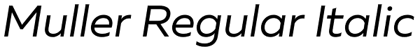 Muller Regular Italic Font