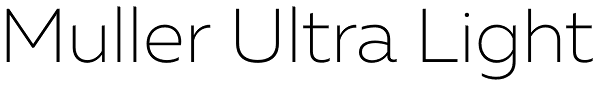 Muller Ultra Light Font