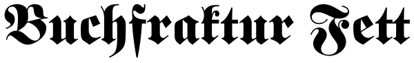 Buchfraktur Fett Font